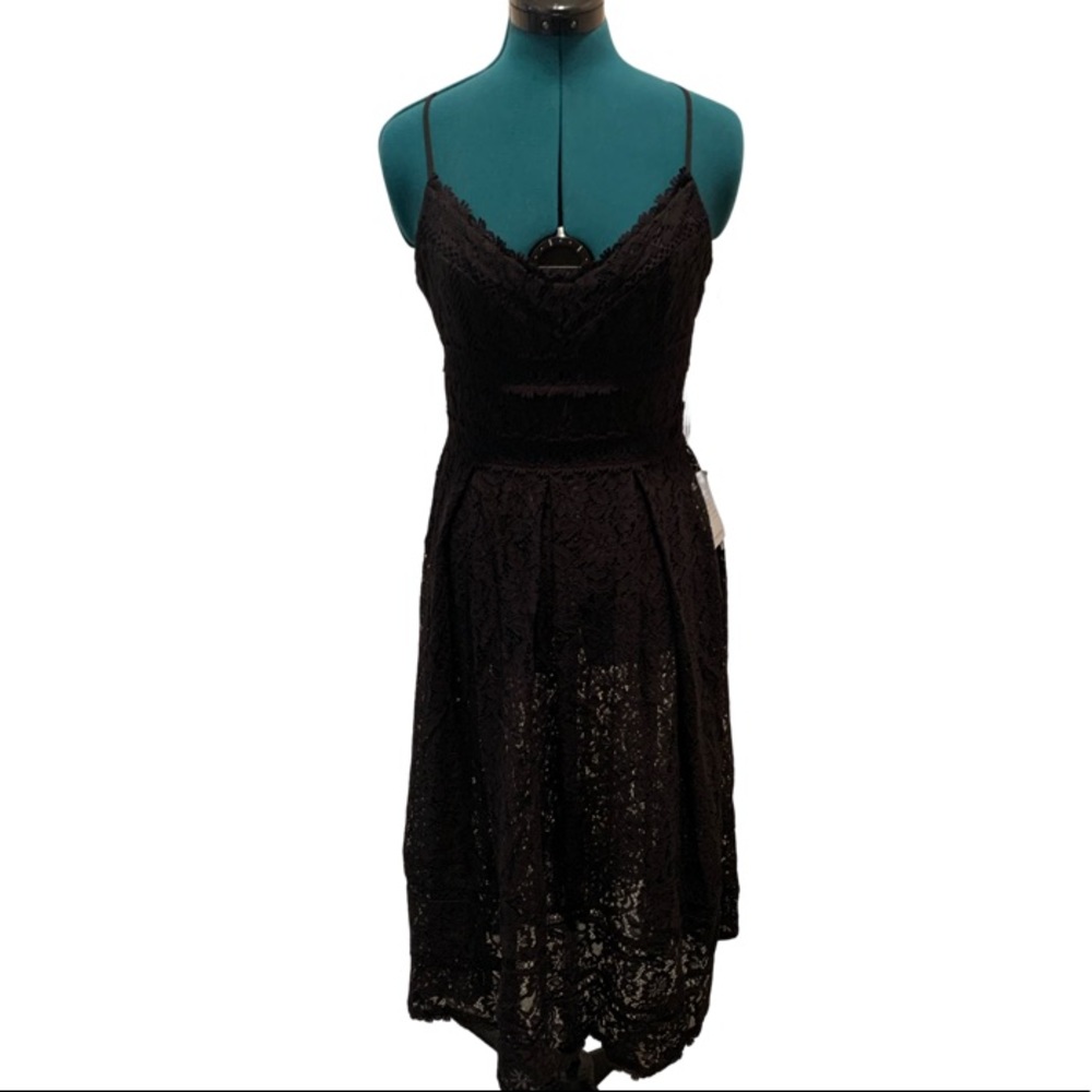 Black Lace Midi Dress NWT